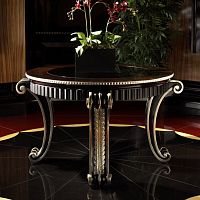 Contemporary table F500Macassar ebonyMacassar ebony baseround