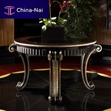 Contemporary table F500Macassar ebonyMacassar ebony baseround