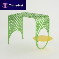Contemporary side table THINsteelsteel baserectangular