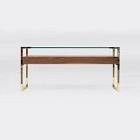 Bauhaus design sideboard table ORSON T53Loakwalnutglass
