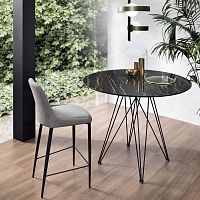 Contemporary high bar table PEGASO SNACK ceramicmetal baseround
