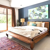 King size bed contemporarycottonteak