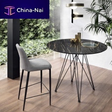 Contemporary high bar table PEGASO SNACK ceramicmetal baseround