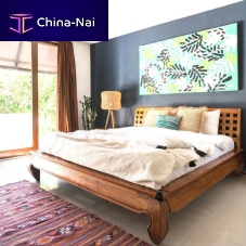 King size bed contemporarycottonteak