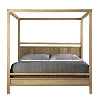 Canopy bed FULTONdoublecontemporarywooden