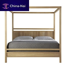 Canopy bed FULTONdoublecontemporarywooden