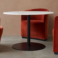 Contemporary dining table HARBOURoaklinoleumaluminum base
