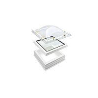Glass dome skylight IDOME curvedfor flat roofstransparent