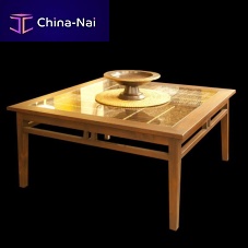 Traditional coffee table FTA RB SQteakbamboosquare