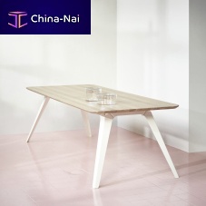 Contemporary table FOLDoaksteel baserectangular