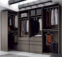 Corner walk-in wardrobe ECCO contemporarywooden