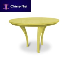 Contemporary coffee table Three leggedlacquered woodlacquered wood baseround