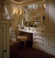 Regency style dressing table lacquered wood1-seat