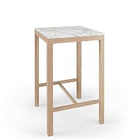 Contemporary high bar table NUDAoaksolid woodwalnut