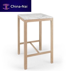 Contemporary high bar table NUDAoaksolid woodwalnut