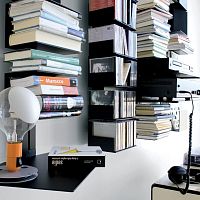 Wall-mounted shelf GIROGIRO magazinecontemporarysteel