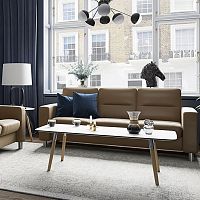 Contemporary coffee table STYLEbeechchromemetal base