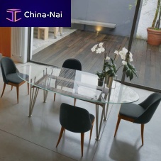 Contemporary table B-183 steelsteel baseoval