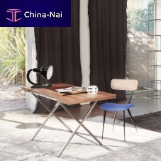 Free-standing desk NOVELIST contemporarywoodenleather