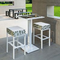 Contemporary high bar table ORIONE aluminiumstainless steelaluminum base