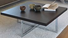 Contemporary coffee table AZALEAwoodenmetal baseround