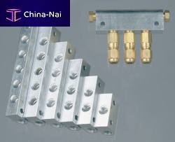 6-way manifold DRE aluminumfor centralized lubrication systems