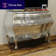 Chest of drawers with long legs ANGELAfrench stylelacquered woodsolid wood