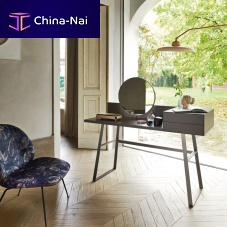 Contemporary secretary desk lacquered woodmetalwith storage