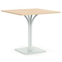 Contemporary table SENNAwoodensteel basealuminum base
