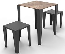 Contemporary table BRUNCHmetalmetal basesquare