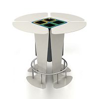Contemporary high bar table LINOpainted steelcircularhome
