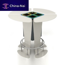 Contemporary high bar table LINOpainted steelcircularhome