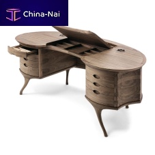 Traditional desk BEANmapleAmerican walnutleather