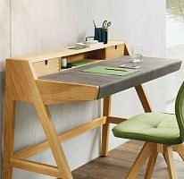 Free-standing desk contemporaryleatherstraight
