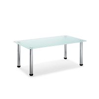 Contemporary coffee table YOTAfrosted glasssteelrectangular
