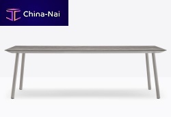 Contemporary dining table babila tba/2extruded aluminumlaminatemarble