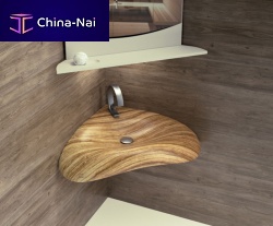Wall-mounted washbasin ALAYAwoodencustomcorner