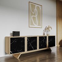 Contemporary sideboard Butlermarblewith drawerswith swing doors