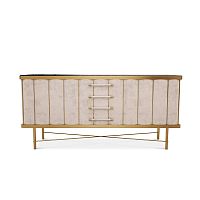Contemporary sideboard COLUMBUSbrushed brassmarblecustom