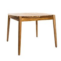 Contemporary dining table 251 108 COPENHAGENteakwooden basesquare