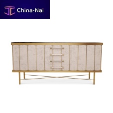 Contemporary sideboard COLUMBUSbrushed brassmarblecustom