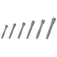 Hindfoot arthrodesis screw I.B.S.®cannulatedheadlessmetallic