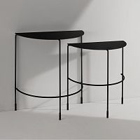Contemporary sideboard table Hoodipainted metalmetal basehalf moon