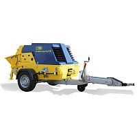 Trailer-mounted concrete pump 15