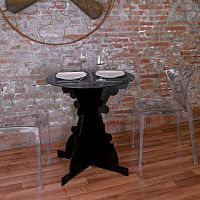 Contemporary table ART 75sheet metalsheet metal baseround