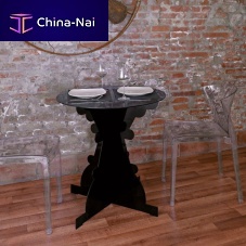 Contemporary table ART 75sheet metalsheet metal baseround