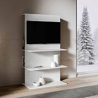 Contemporary TV cabinet Loki Bwith storagemelaminewhite
