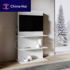 Contemporary TV cabinet Loki Bwith storagemelaminewhite