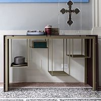Contemporary sideboard table TOKYOMDFmetal baserectangular