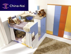Bunk bed COMPOSIZIONE 908 - TANA DEL LUPOsinglecontemporarywith storage compartment